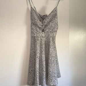 Polka dot mini dress.